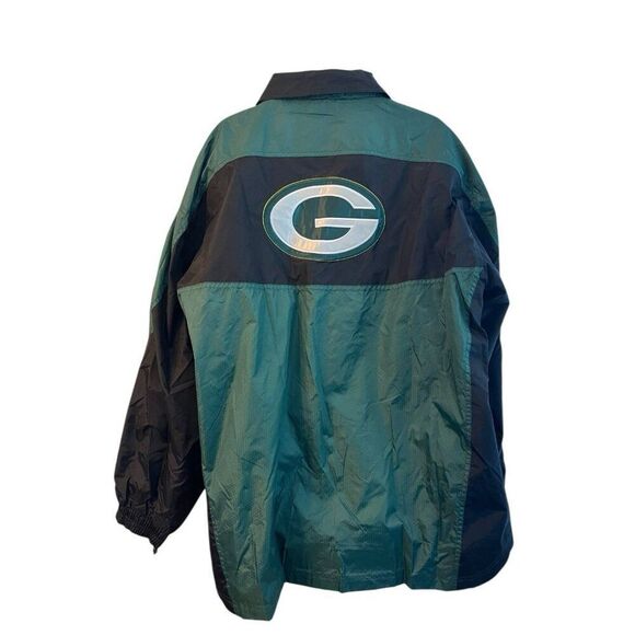 Pro Player Mens XL Green Bay Packers Hooded Windbreaker NFL Jacket Full Zip - Picture 3 of 5